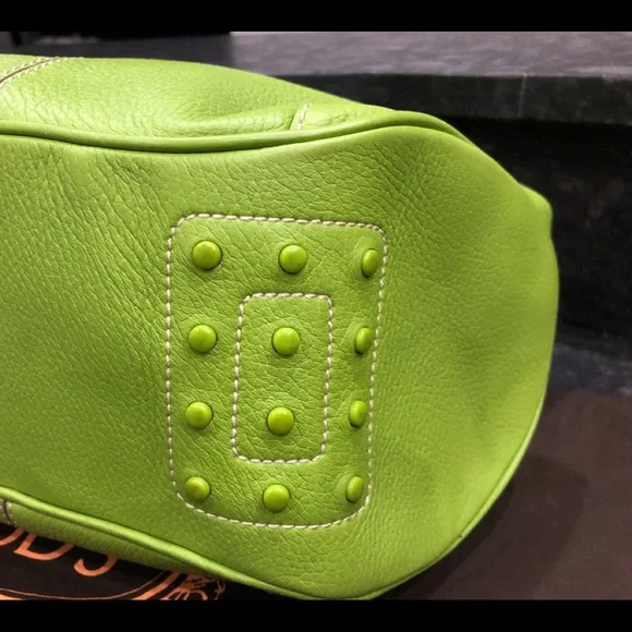 Tod’s Lime Green Leather Hobo Style Bag
